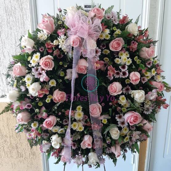 Corona Rosas Rosadas