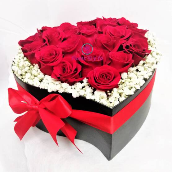 Caja De 25 Rosas Rojas