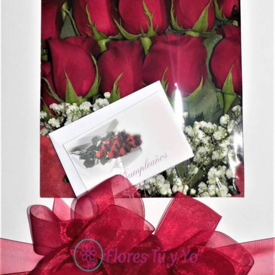 Caja De 25 Rosas